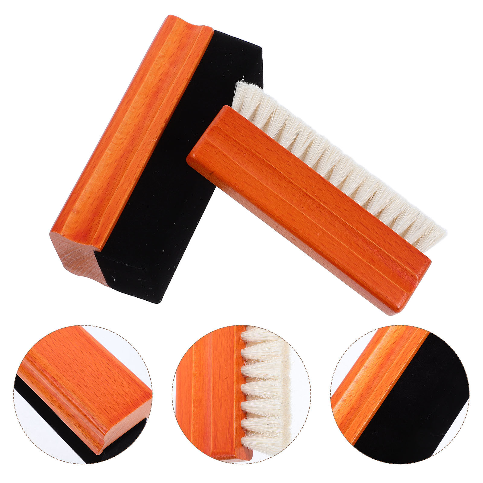 Vinyl Record Cleaner - 2本セットのレコードクリーニングブラシキット。ブナ材のハンドル、人間工学に基づいた設計。ホコリ除去に最適で、レコードの溝を傷つけずに、コレクターや音楽愛好家の方に安心してお使いいただけます。